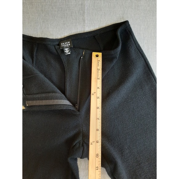 Eileen Fisher Petite Women's 28 Black Modal Relaxed Fit Wide Leg Ankle Pants - Picture 7 of 9